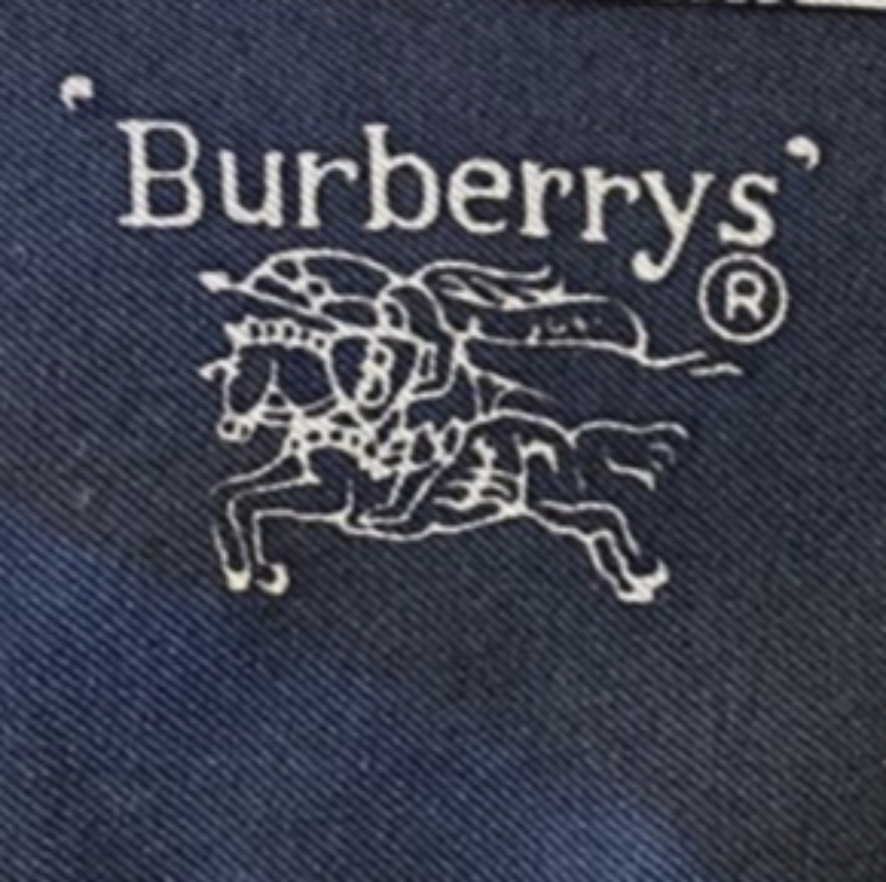 Authentic Burberry Vintage Silk Scarf in Blue/Red/White Plaid - Old Money - Picture 8 of 9